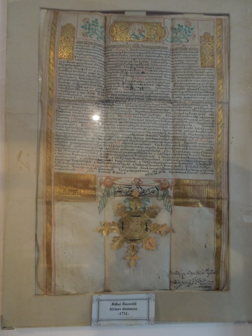 Hrisov Domnesc al lui Mihai Racovita la 1731