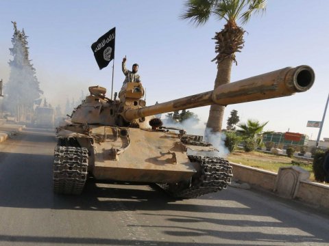 isis on american tank