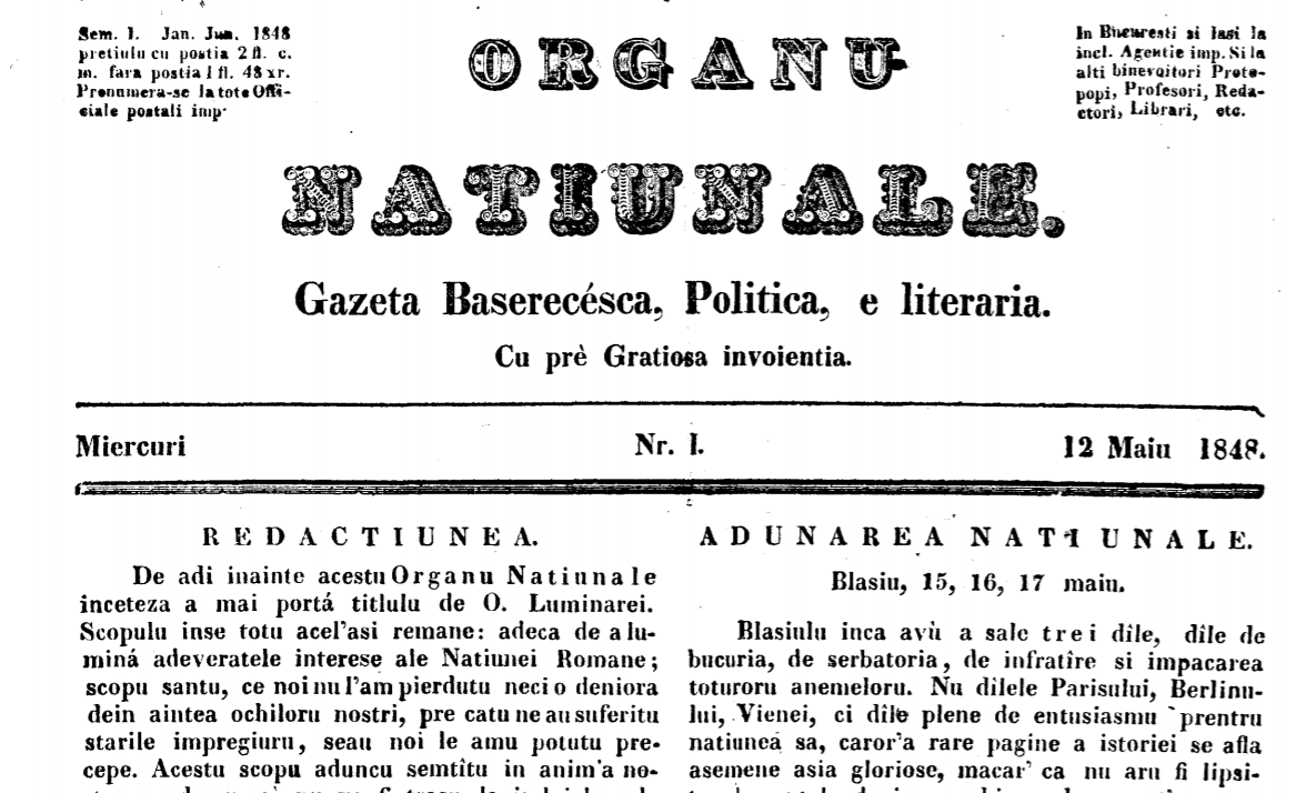 Blajul avu a sale trei zile Organul Luminarii